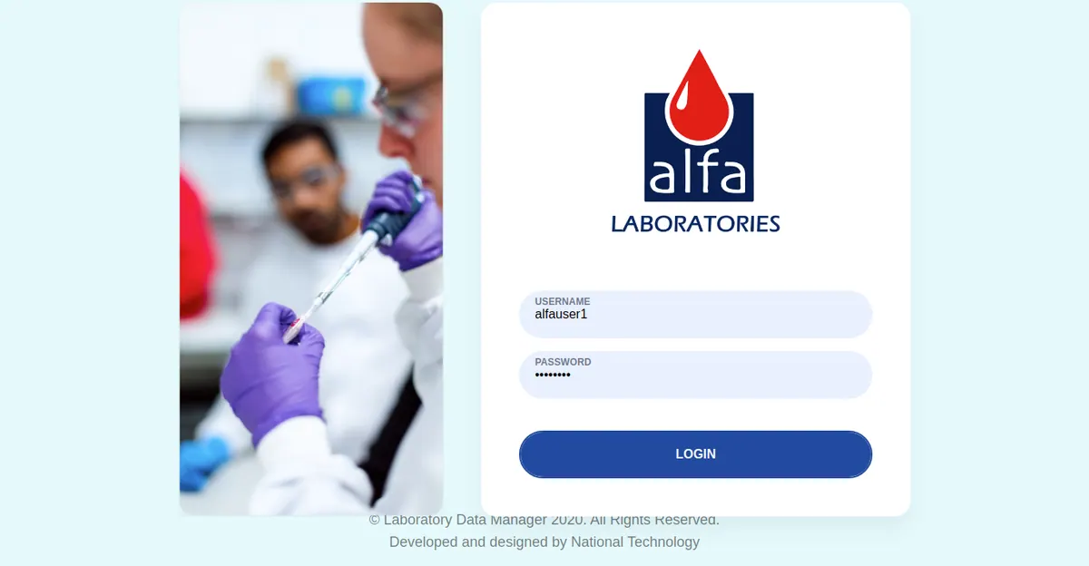 Screenshot of Alfa project